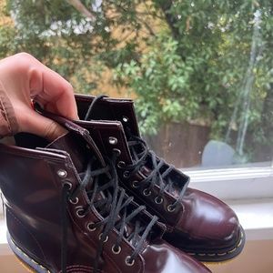 Burgundy Doc Marten Boots